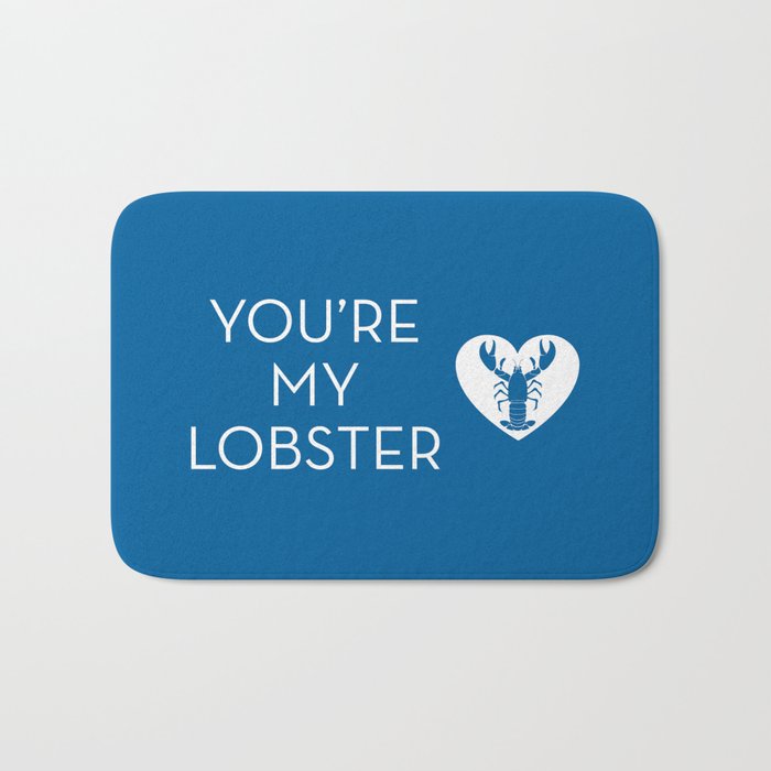 You're My Lobster - Deep Blue Bath Mat