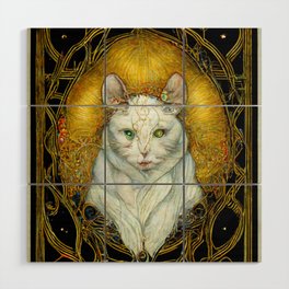 Witch's Alley Cat Wood Wall Art