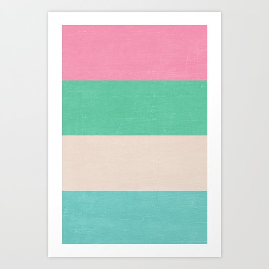 four - pastel Art Print