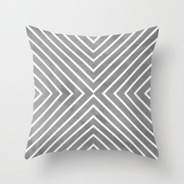 Stripes in Grey Throw Pillow