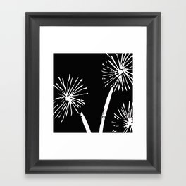 White Dandelions Framed Art Print
