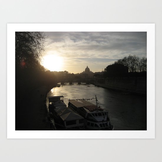 Tiber Dusk Art Print