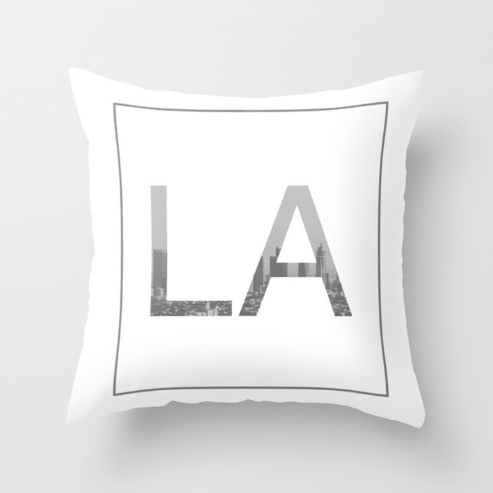 LA Los Angeles Skyline Throw Pillow