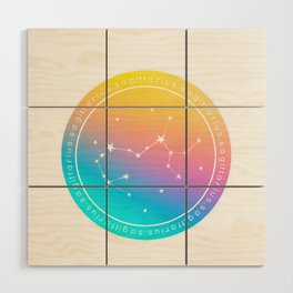 Sagittarius Zodiac | Rainbow Circle Wood Wall Art