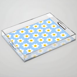 Happy Flowers - Blue Acrylic Tray