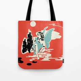 Storybook fairy drinking morning coffee Tote Bag