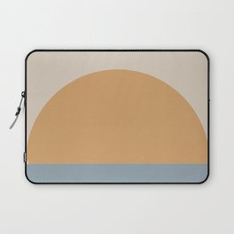 Minimal Retro Sunset / Sunrise - Ocean Blue Laptop Sleeve
