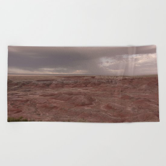Desert Rain Clouds Beach Towel