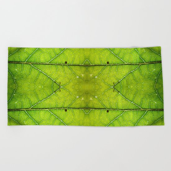 Macro Leaf no 9 Beach Towel