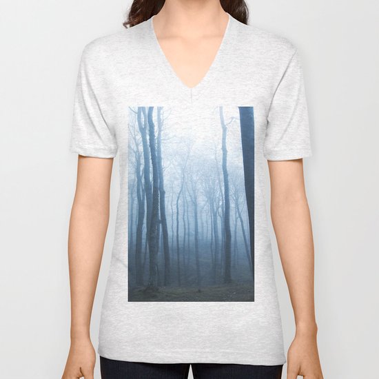 Foggy Woods #society6 #buyart Unisex V-Neck