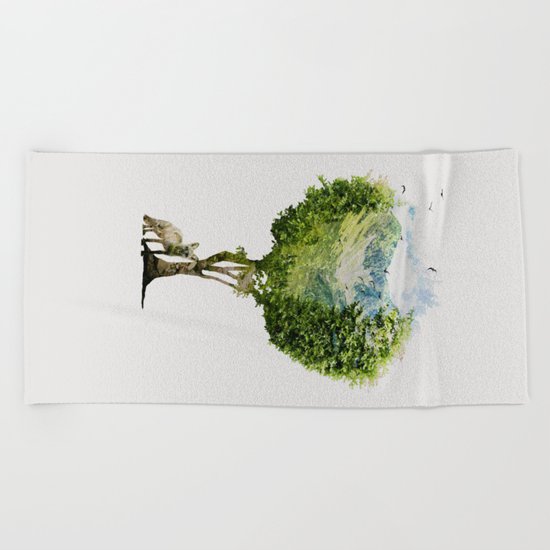 I need more nature Beach Towel
