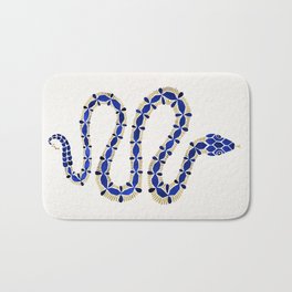 Navy & Gold Serpent Bath Mat