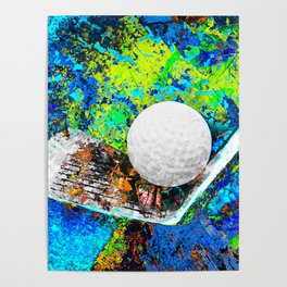 Golf art print work 25 Poster