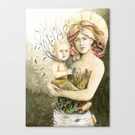 Mother Earth to her child Canvas Print