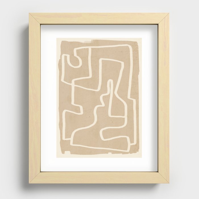 Abstract line art 143 Recessed Framed Print