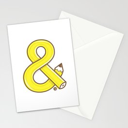 Ampersand pencil Stationery Cards