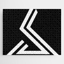 Black and white minimal modern  Jigsaw Puzzle