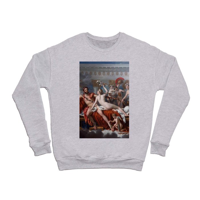 David, Mars Mars Being Disarmed by Venus  Crewneck Sweatshirt