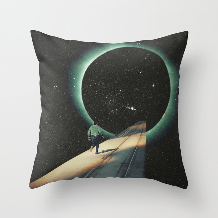 Escaping into the Void Throw Pillow