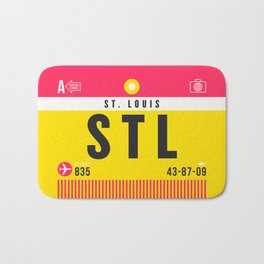 Luggage Tag A - STL St Louis USA Bath Mat | Baggagetag, Luggage, Retro, 70S, Stl, Graphicdesign, Airline, Flying, Vintage, Tag 