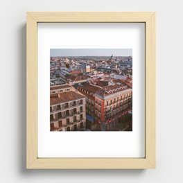 Spain Photography - Madrid Seen From Above Recessed Framed Print
