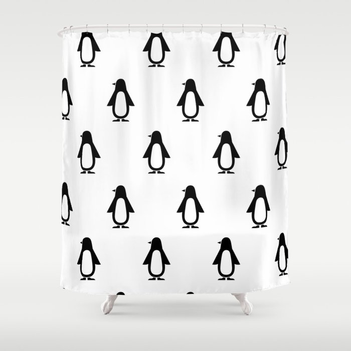 penguin shower curtain