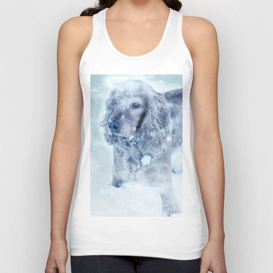 Winter Puppy Unisex Tank Top