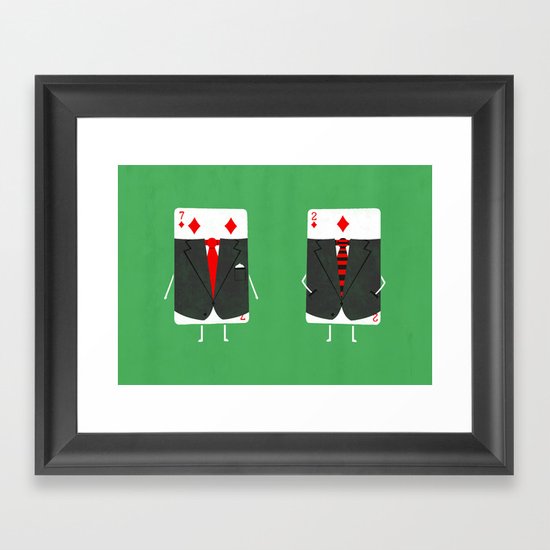 Suited Cards Framed Art Print