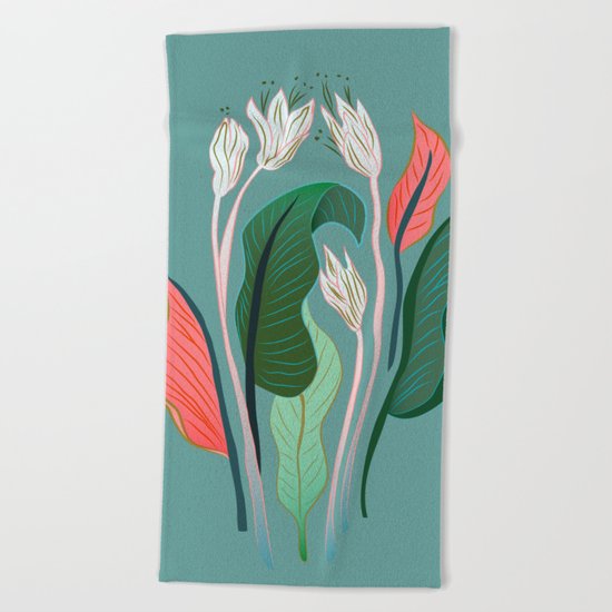 Exotic Dream Flower Beach Towel