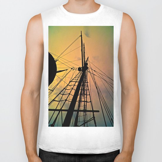 We Sail at Dawn Biker Tank