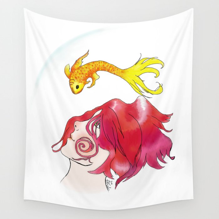 Eloise & Fish Wall Tapestry