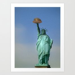 Lady Liberty II -- With Burger Art Print