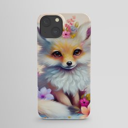 Fox in Flowers - Nursery Art iPhone Case