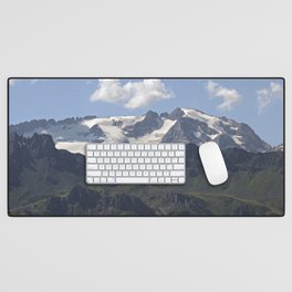 Alpine Ridge Alps Mountains Snow Peak Landscape Desk Mat