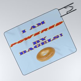 I am Powered by Bagels Picnic Blanket