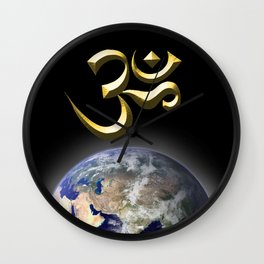 Om (Aum) - The Sound of Creation Wall Clock