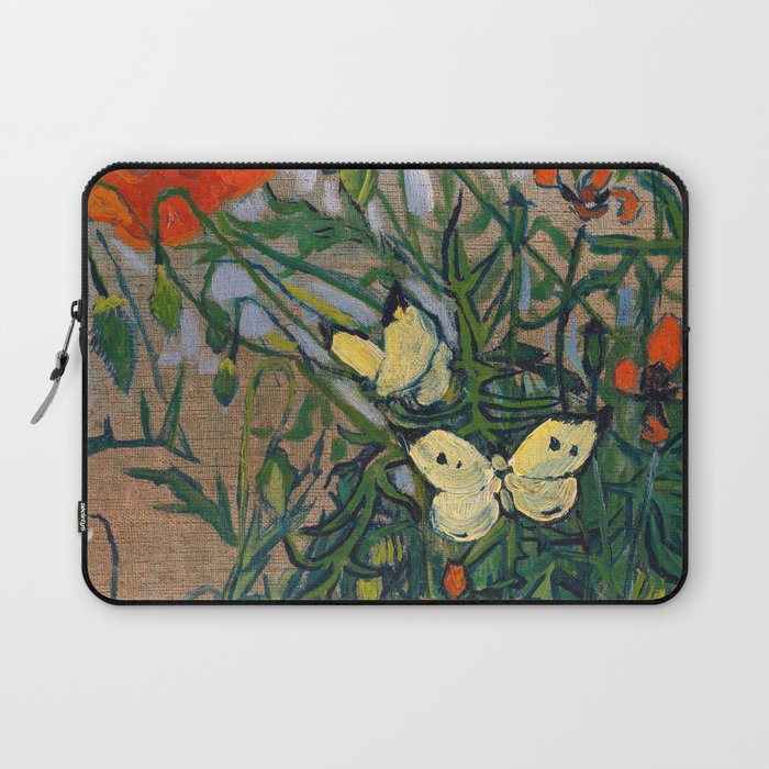 Vincent van Gogh - Butterflies and Poppies Laptop Sleeve