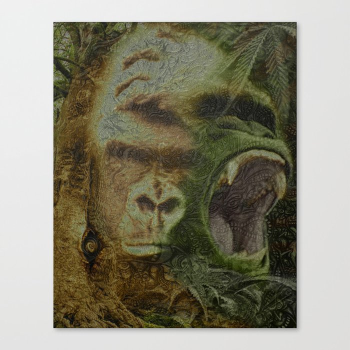Psychedelic Gorilla Dream art Canvas Print