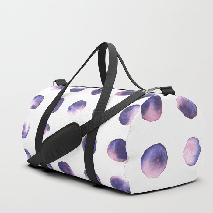 Polka Dots in Violet Duffle Bag