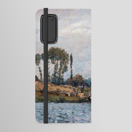 Alfred Sisley - Boats at the Lock at Bougival Android Wallet Case