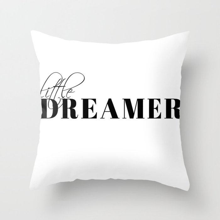 little dreamer Throw Pillow