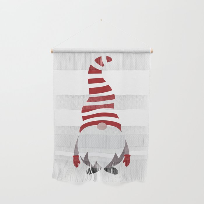 Christmas Gnome Striped Hat Wall Hanging
