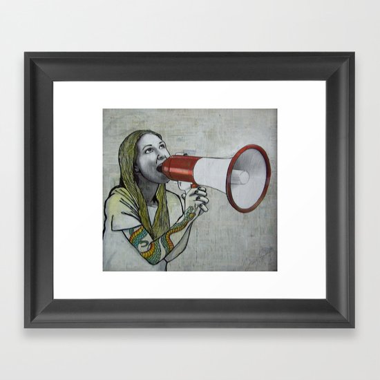 tattoo girl Framed Art Print
