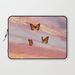 Butterfly Sunset Aesthetic Laptop Sleeve