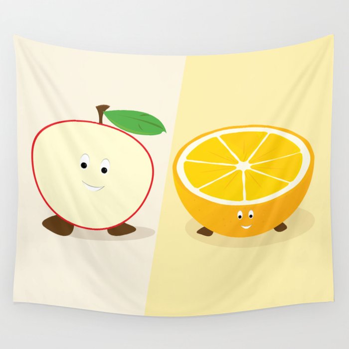 Like Apples and Oranges Wall Tapestry
