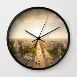 Champs Elysees From the Top Wall Clock