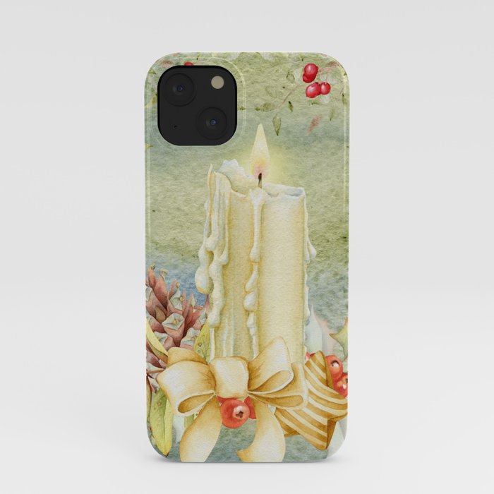 Christmas vintage candle iPhone Case