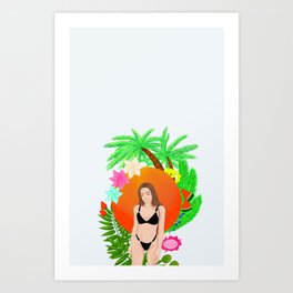 Hot summer / White Art Print