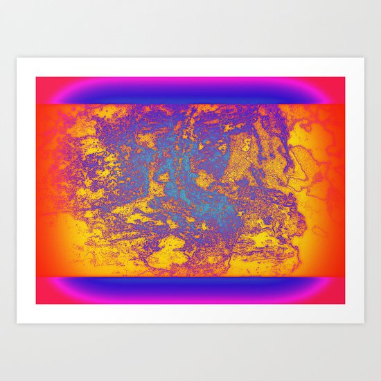 Flat Planet Art Print