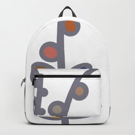 Elliptical Oval Shapes in Mid Century Style Backpack